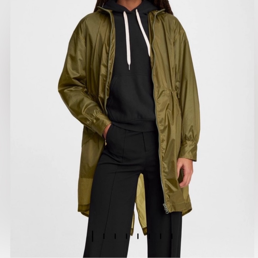 rag & bone Adison Nylon Raincoat, Olive